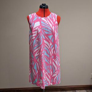 Lilly Pulitzer Pink and Blue sleeveless shift dress Size Small